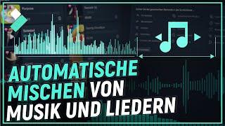 Audio Stretch Automatisches Mischen von Musik und Liedern in Filmora