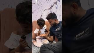 #Daddy's little girl #Rushika putting Mehandi to daddy#for daughters happiness daddy putting Mehandi