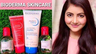 Bioderma sensibio skincare routine for sensitive skin |RARA|micellerwater gel moussant atoderm cream