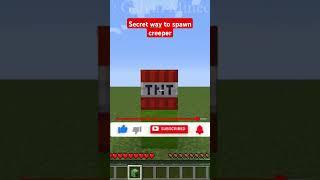 Secret way to spawn creeper in Minecraft! #minecraft #memes