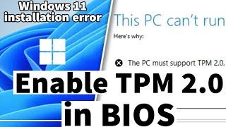 How to enable TPM 2.0 in BIOS on Windows 10 PC