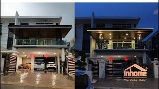 Inhome - T-Light Roof. Awning with LED Surround + Aluminium Fascia + Aluminium Ceiling