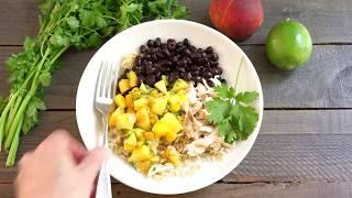 Peach Mango Burrito Bowls