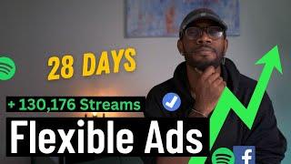 Over 130,000+ Spotify Streams in the last 28 days with Flexible Facebook Ads