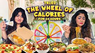 Letting Spinning Wheel of Calories Decide our MEALS for 24 hours Food Challenge ft. Thakur Sisters