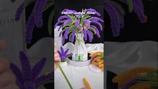 Easy diy pipe cleaner lavender flower  | fuzzy wire flower tutorial #handmadeflower #flowerscraft