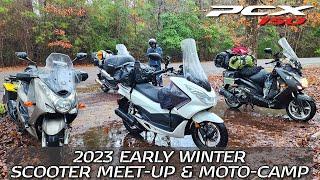 Honda PCX150 // Scooter Camping in the Rain // 2023 Early Winter Meet-up