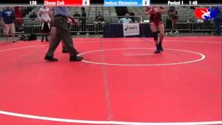 Chase Call vs. Joshua Weinstein at 2013 West Jr. Freestyle Regional