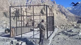 Rainbow Cafe installation process // Rainbow Adventure Bridge Passu // Karakoram Eagles // Batura //