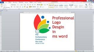 Professional logo Design in ms word || how to make logo in ms word