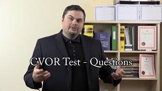 CVOR Test - Questions