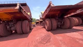 Iron ore mines dump trucks maintenance garage | @MegaMachinesChannel