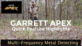 Garrett ACE APEX Metal Detector - Quick Feature Highlights