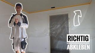 Wände abkleben wie ein Profi Goldband Tutorial Tipp Anleitung // DIY VLOG Baustelle //