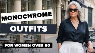 How to look EXPENSIVE in Monochrome Outfits | Fashion for Women 50+ #ElegantOver60  #plussize