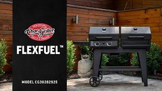 FlexFuel 3-Burner Gas and Charcoal Grill and Smoker | Dual Fuel Combo Grill by Char-Griller