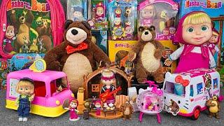 89 Minutes of Satisfying ASMR Unboxing | Adorable Masha and The Bear Toys Collection ASMR Review