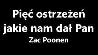 Zac Poonen - Pięć ostrzeżeń jakie nam dał Pan