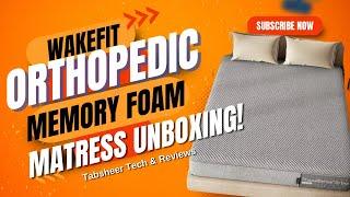 Wakefit ShapeSense Orthopedic Memory Foam Mattress Unboxing & Review | Waterproof Protector & Pillow