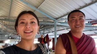 Lunch invited by Drepung Loseling monastery ￼#yangdon la #tibetanvlogger