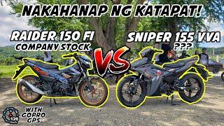 NAKA-HANAP NA NG KATAPAT! RAIDER 150 Fi vs SNIPER 155 vva | TOP END RACE | WITH GOPRO GPS