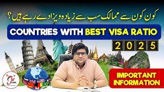 Countries with Best Visa Ration in 2025 | Which country is best to visit? | Easy to get Visas