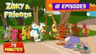 Zaky & Friends 75 Minutes Compilation | 10 Zaky Cartoon Episodes