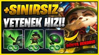 TEEMO'YLA DÜNYA YETENEK HIZI REKORU KIRDIK! (CLİCKBAİT DEĞİL) SINIRSIZ Q + MANTAR!