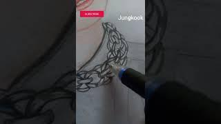 BTS  Jungkook colourfulllll drawing  beautiful BTS drawing#bts short video# viral video short#정국