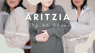 ARITZIA TRY ON HAUL: must have basics,  fall sweaters & a new wool coat!