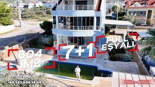 NEREDEYSE ARSA FİYATINA 604 M2 FULL EŞYALI 7+1 MÜSTAKİL VİLLA ! DİDİM AKBÜK’TE SAHİLE 1.5 KM MESAFE