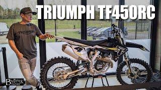 New Triumph TF450 RC Motocross bike unveiled by Ricky Carmicheal.