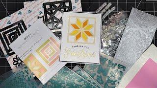 Diamond Press "Quilt" Stamps & Dies and "Flower Patch" Embossing Folders Review Tutorial!