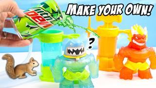 Make Your Own Heroes of Goo Jit Zu Hero Creator Thrash or Blazagon with Soda?!