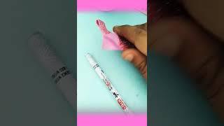 DIY flower pen with glitter sheet .#statusvideo #jannat negi art and craft#shortvideo ..