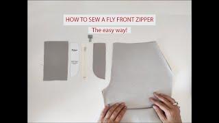 HOW TO SEW A FLY FRONT ZIPPER. @thepatternsroom