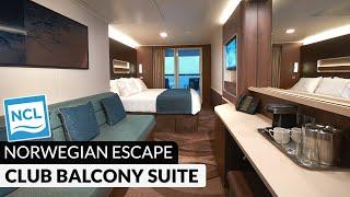 Norwegian Escape | Club Balcony Suite Full Tour & Review 4K | NCL Cruises