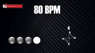 Base de batería en 4/4 a 80 BPM "drum loop" para practicar