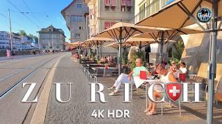 Switzerland Zurich  Currently Stroll: Central streets of the city 4K HDR Walking tour