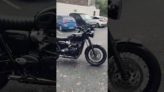 ⁠2024 Triumph T120 Black Stealth Edition with Nautilus Exhaust @OfficialTriumph @motonecustoms