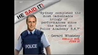 Gerard Whateley Police Academy reference 1998. St Kilda vs Sydney