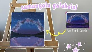  milky way galaxy acrylic painting | samanyolu galaksisi çizimi