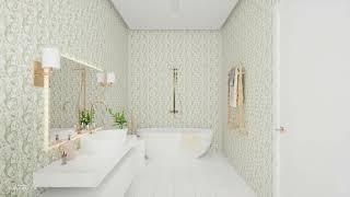 William Morris Golden Lily Wallpaper Linen Beige / Blush W0174/01 - 3D Room