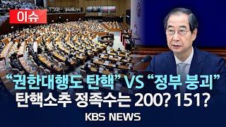 [이슈] 민주당, 한덕수 권한대행 탄핵 절차 개시…국민의힘 "정부 붕괴시키려는 것"/탄핵소추 정족수 놓고도 논란/2024년 12월 24일(화)/KBS