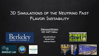 3D Simulations of the Neutrino Fast Flavor Instability — Sherwood Richers