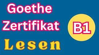 Lesen B1 (Goethe Zertifikat)