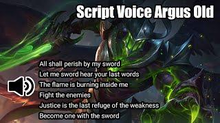 Script Voice Argus Old | Mobile legends