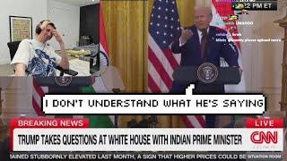 xQc Dies Laughing at Donald Trump saying "I Can't Understand Him" to Indian Interviewer