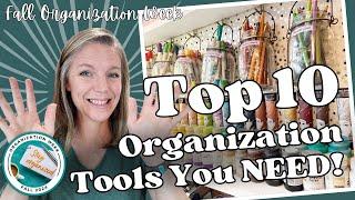 Top 10 Organization Tools You Need || Craft Room Organization || Fall Organization Week