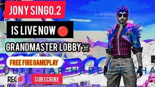 GRANDMASTER LOBBY  Barmuda Map | Gerena freefire | v bagde | 2024 gameplay | jony sing0.2 live Now